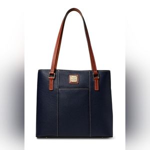 Dooney Bourke Black Black Lexington Pebbled Leather  Shopper Tote Bag